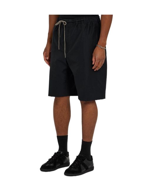 Maison Margiela Black Cotton-Blend Shorts for men
