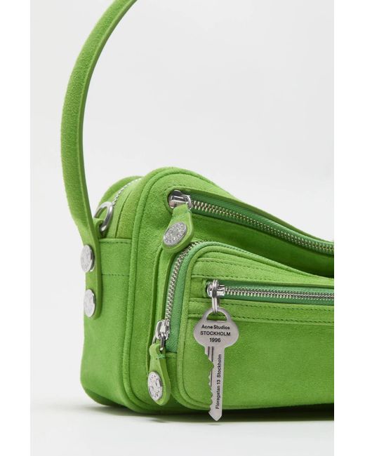 Acne Green Camero Party Suede Bag