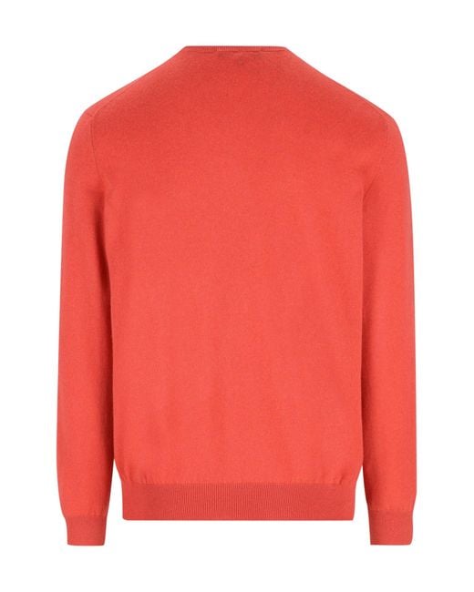 Loro Piana Red Sergio Crewneck Jumper for men