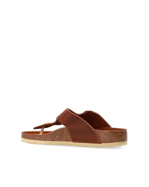 Birkenstock Brown Thong Strap Open-Toe Sandals