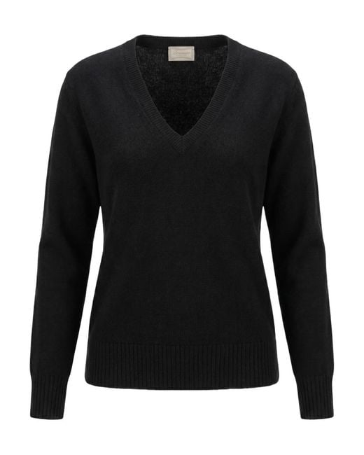 Drumohr Black V-Neck Sweater