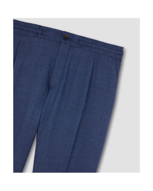 Paul & Shark Blue Belt Loops Casual Pants for men