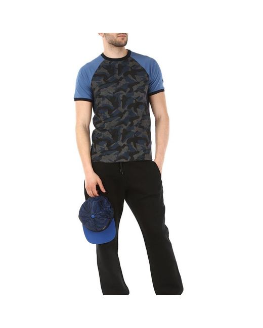 Armani Jeans Blue Camouflage T-Shirt for men