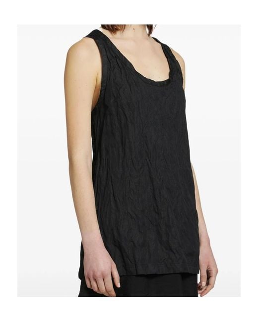 Totême Black Totême Crinkled Tank Top