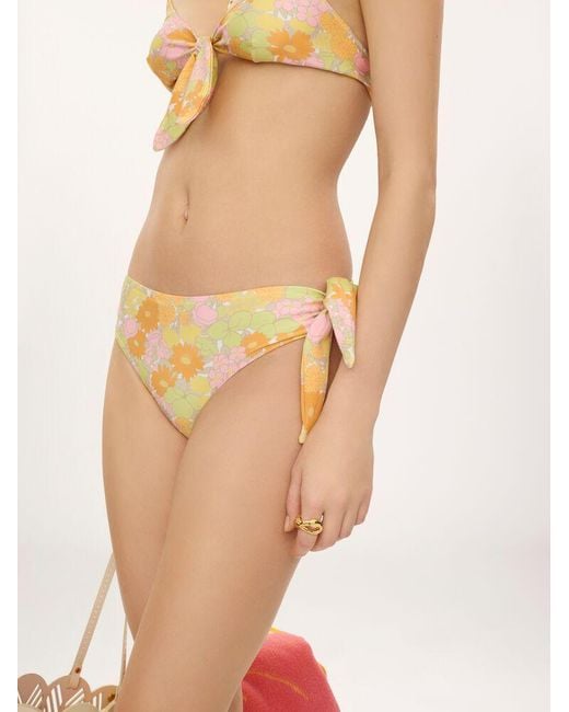 Chloé White Chloé Floral Tie-Side Bikini Bottoms