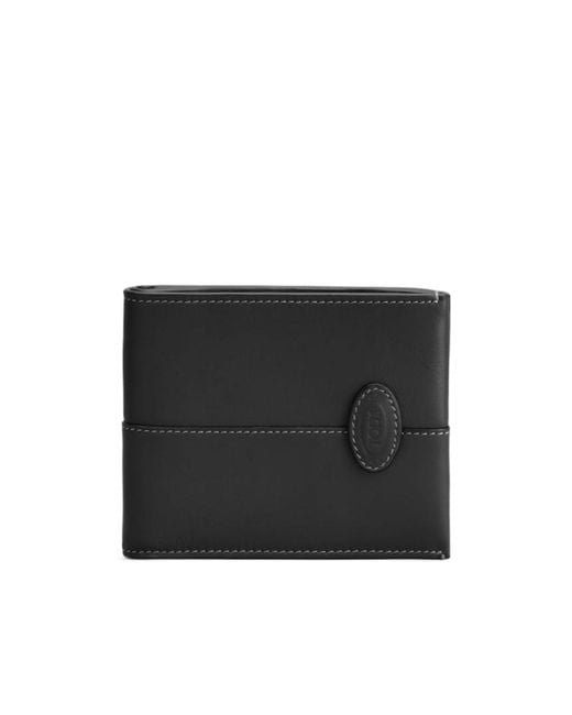 Tod's Black Leather Wallet for men