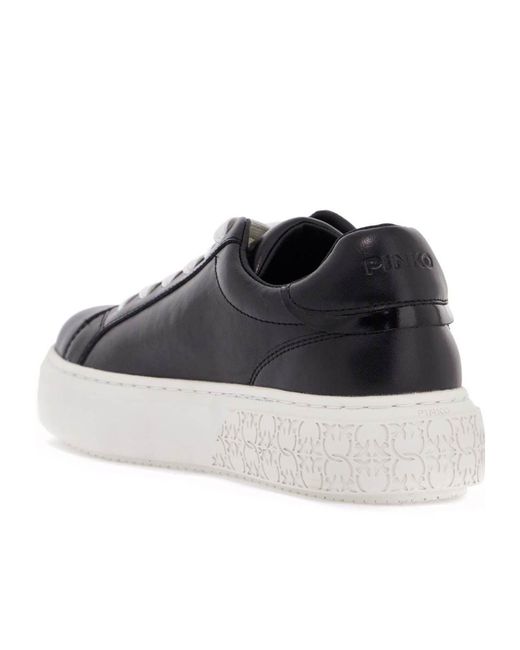 Pinko Black Logo Patch Platform Sneakers