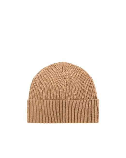 Dolce & Gabbana Brown Logo Patch Knitted Beanie for men