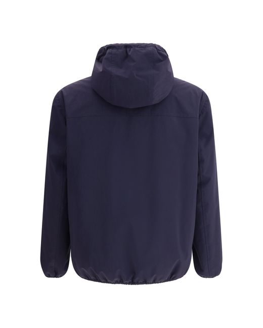 Brunello Cucinelli Blue Hooded Jacket for men