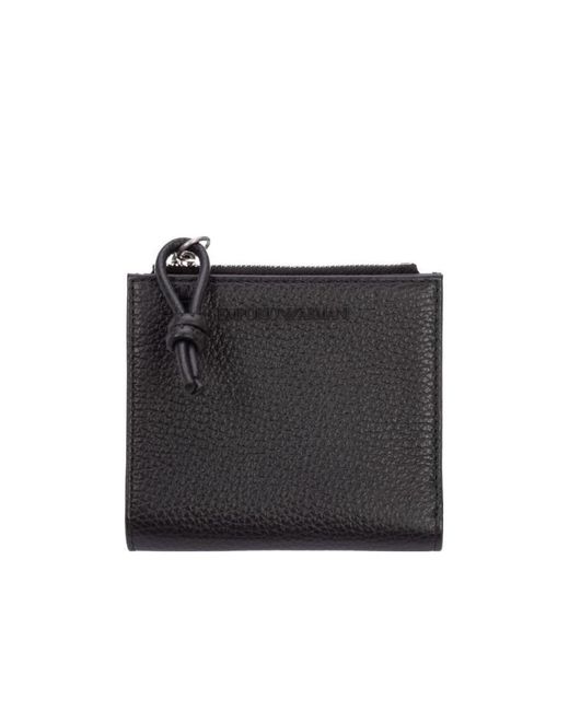 Emporio Armani Black Logo Detailed Wallet for men