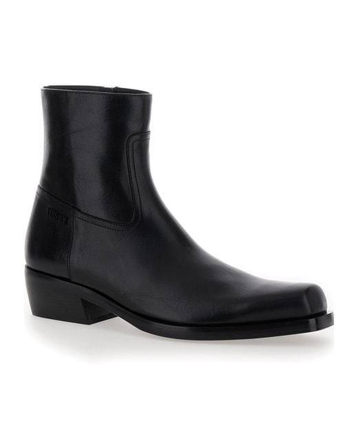 Versace Black Luciano Ankle Boots for men