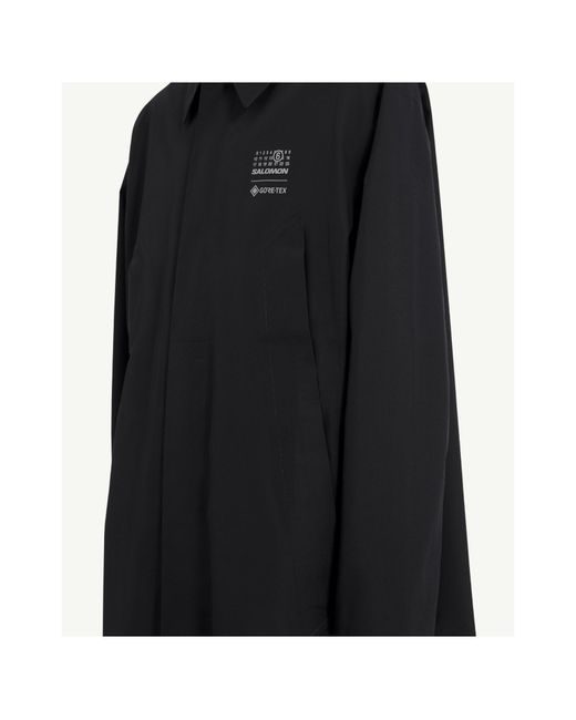 MM6 MAISON MARGIELA X SALOMON Black Mm6 X Salomon Gore-Tex Trench Coat for men