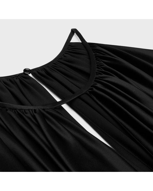 Céline Black Draped Short Jumpsuit