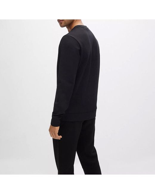 Boss Black Colour-Block Logo Sweatshirt for men