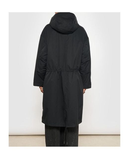 Closed Blue Hooded Parka