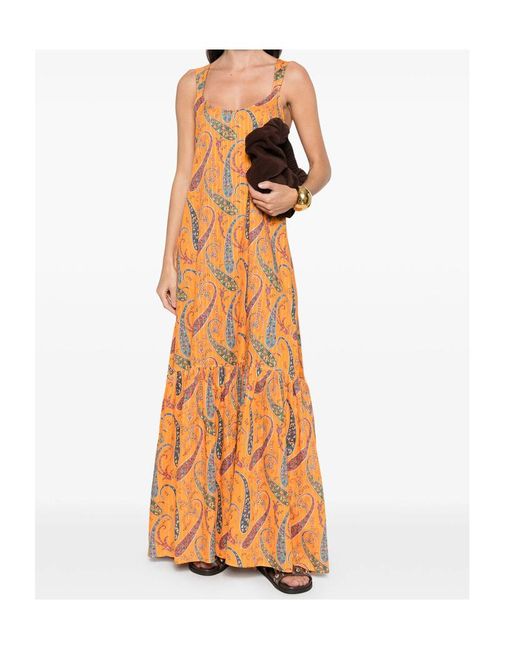 Etro White Printed Slip Dress