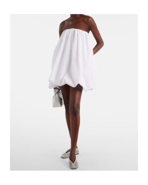 Patou White Strapless Minidress
