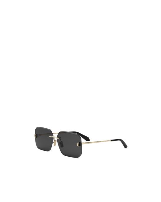 BVLGARI White Bulgari Rectangular Frame Sunglasses