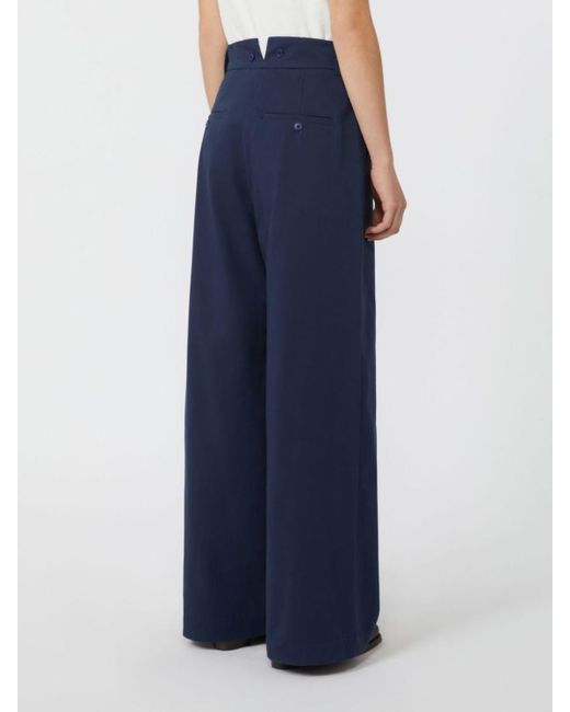 Weekend by Maxmara Blue Wide-Leg Trousers
