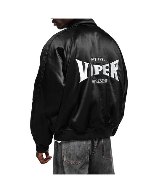 Represent Black Varsity Jacket for men