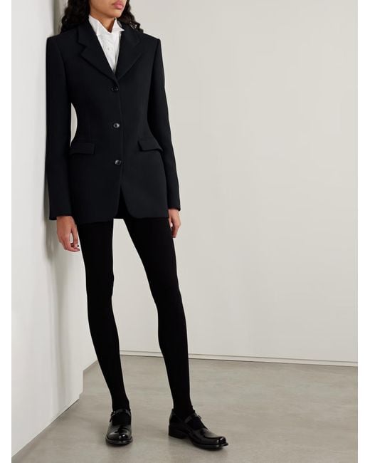 The Row Black Fontana Wool Blazer