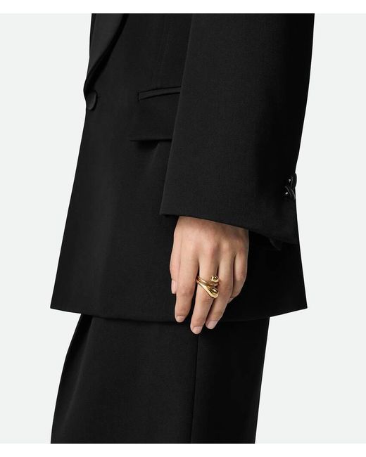 Bottega Veneta Metallic Drop Ring