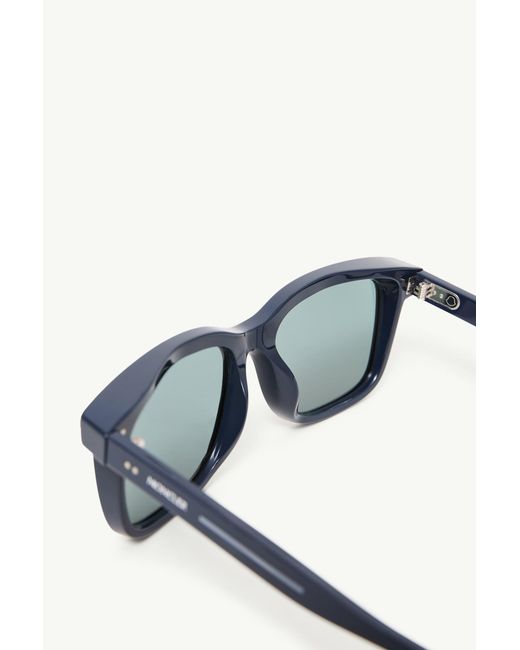 Moncler Blue Valaire Rectangular Sunglasses for men