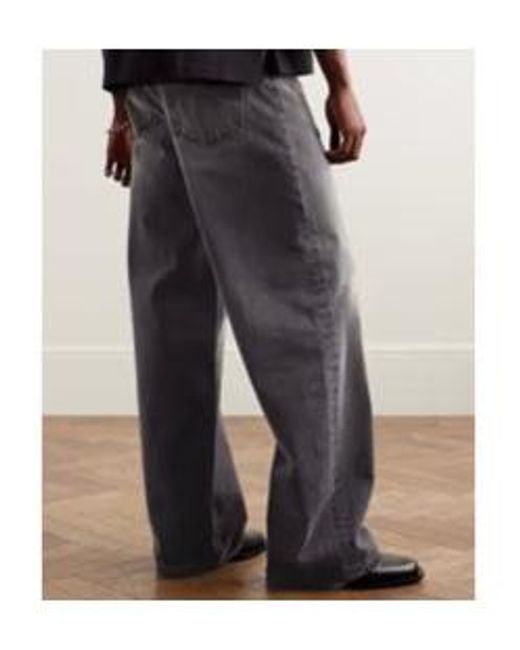 Rhude Gray Belt-Loop Jeans for men