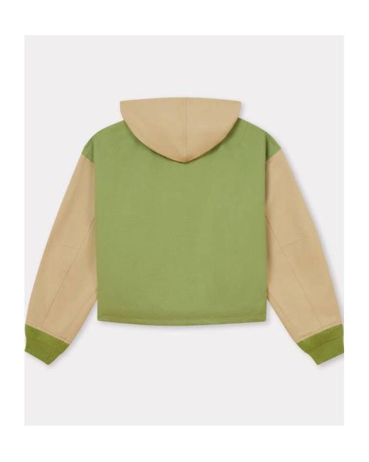 KENZO Green Hooded Parka for men