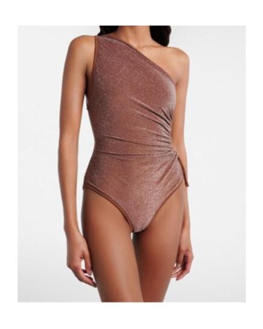 Johanna Ortiz Brown Cutout Swimsuit