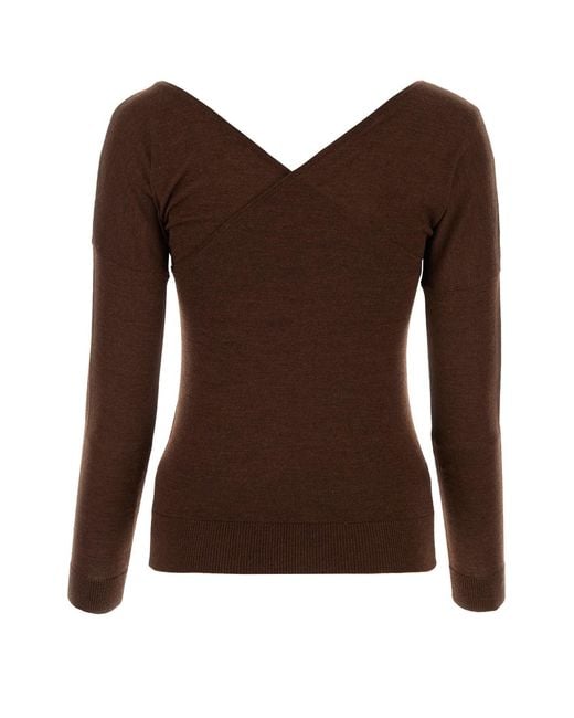 Co. Brown V-Neck Knitwear