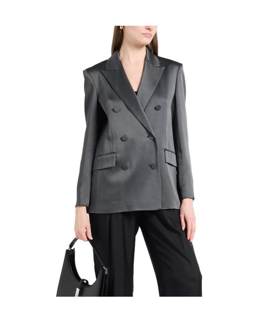 Max Mara Black Satin Blazer