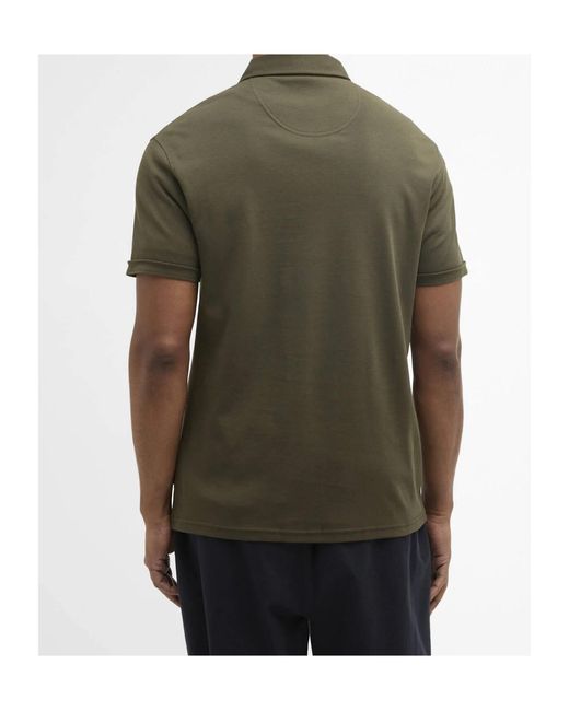 Barbour Green Corpatch Tailored Short-Sleeved Polo Shirt for men
