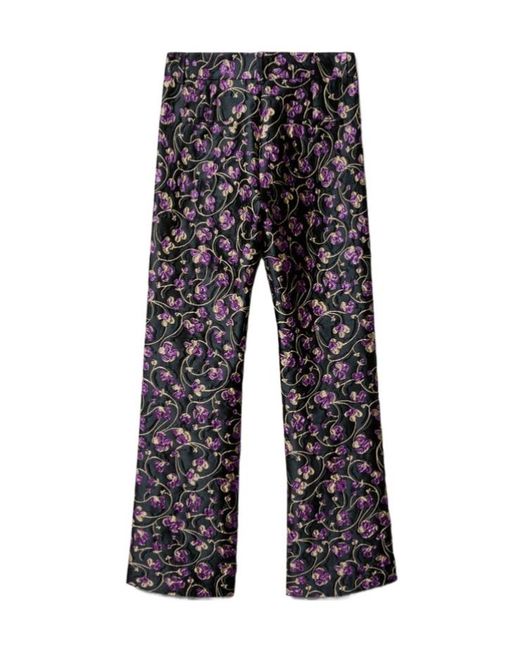 LaDoubleJ Blue 24/7 Floral Trousers