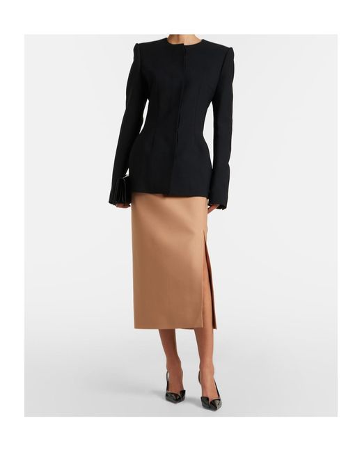Mugler Black Single-Breasted Jacket