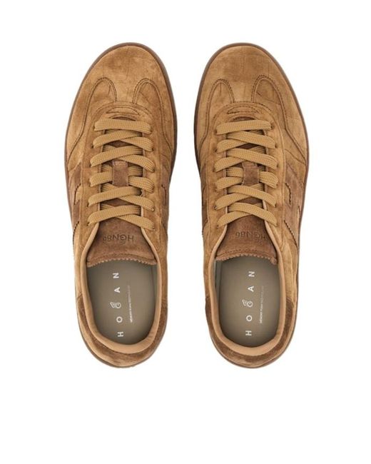 Hogan Brown Side H Detailed Sneakers