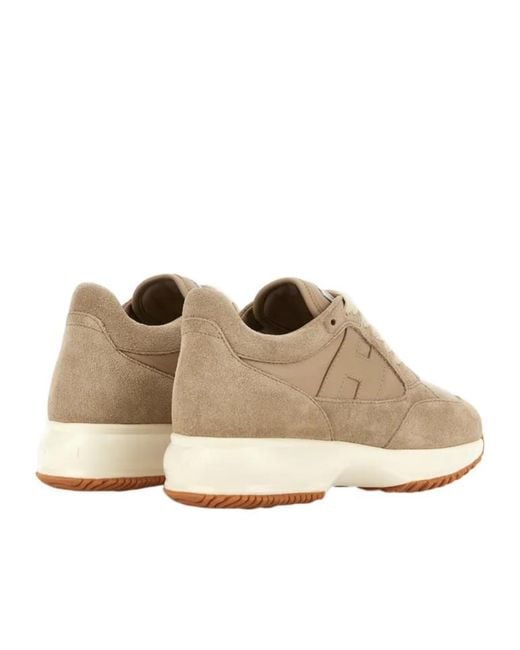 Hogan Natural Interactive Lace-Up Sneakers
