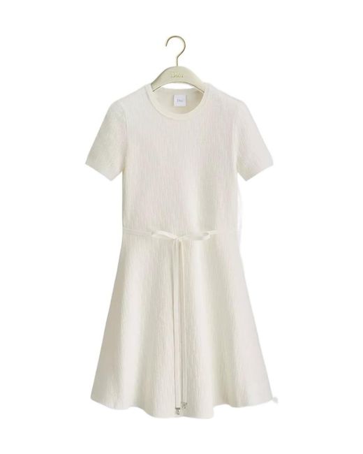 Dior White Short Belted Dress