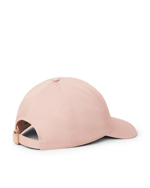 Céline Pink Triomphe Baseball Cap