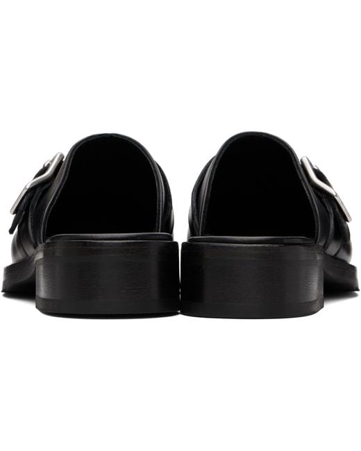 Our Legacy Black Camion Buckle Detailed Mules for men