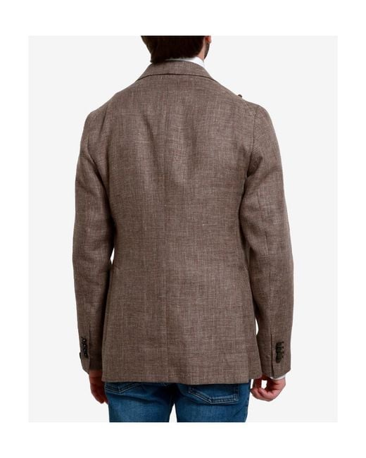 Tagliatore Brown Long Sleeved Suit Jacket for men