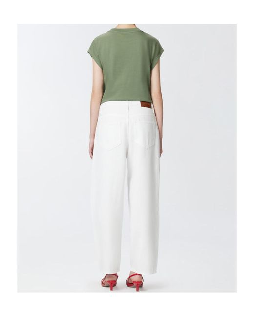 Pinko White Straight-Leg Jeans