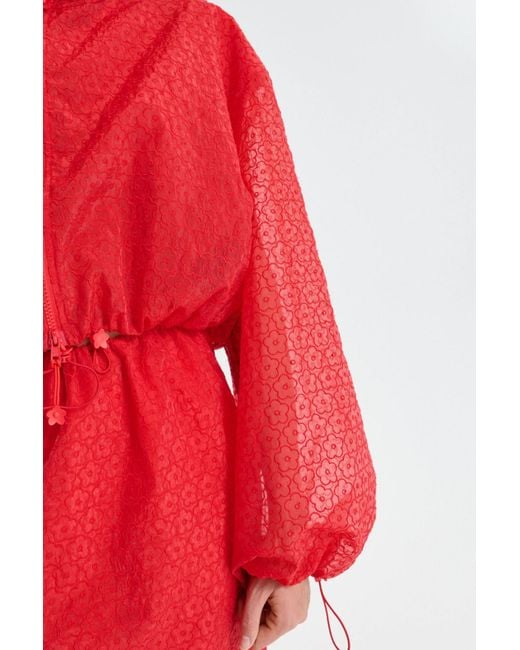 CECILIE BAHNSEN Red Drawstring Jacket