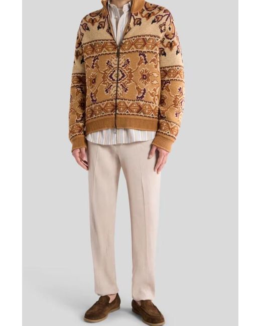Etro Gray Drawstring Straight-Leg Trousers for men