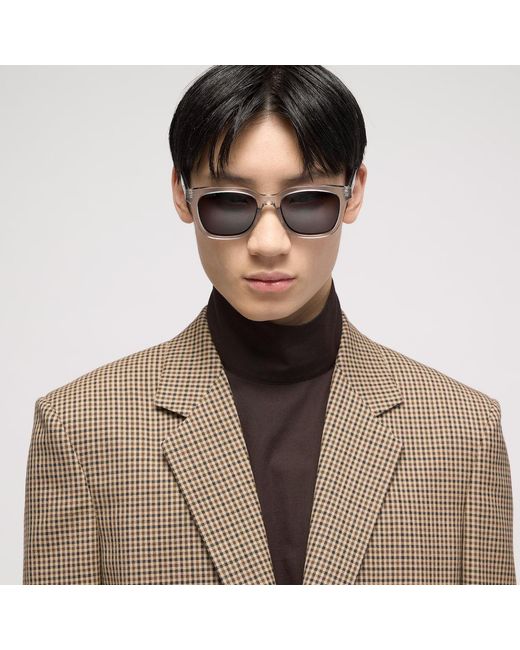 Gucci White Asian Fit Square-Frame Sunglasses for men