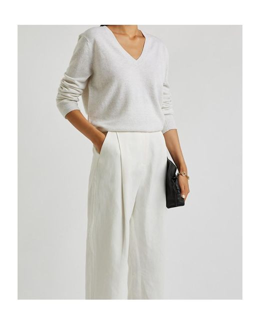 Vince White Weekend Cashmere Jumper