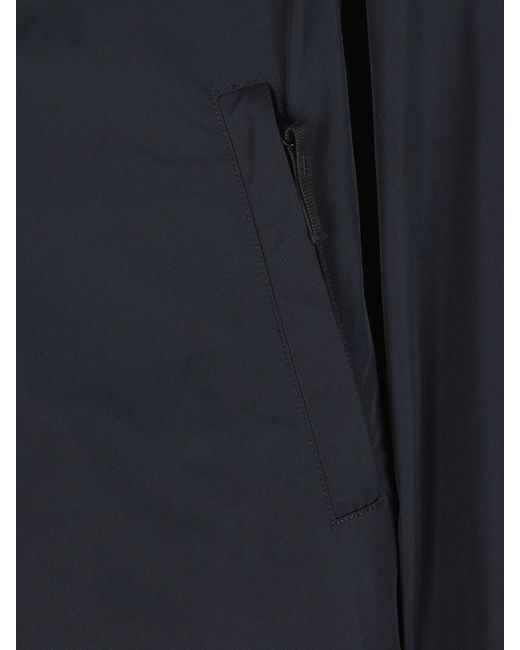 Stone Island Blue Logo Patch High Neck Jacket for men