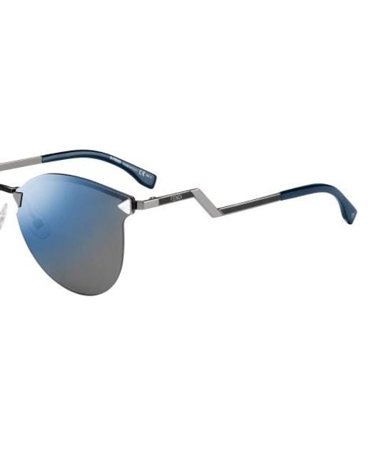 Fendi Blue Logo Details Sunglasses
