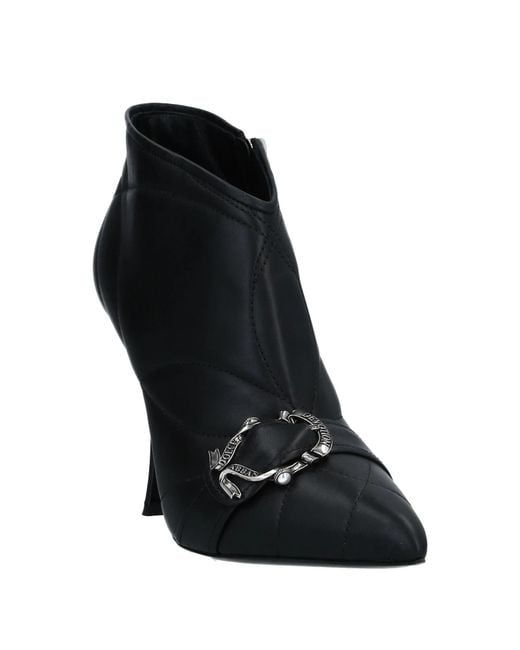 Dolce & Gabbana Black Cowhide Knit Ankle Boots