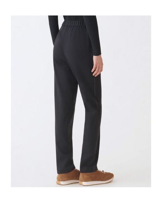 Fabiana Filippi Black Drawstring Casual Pants